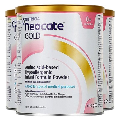 【澳洲直邮】Neocate gold纽康特氨基酸奶粉婴幼儿特殊水解防过敏配方奶粉400g 3罐/6罐 可选
